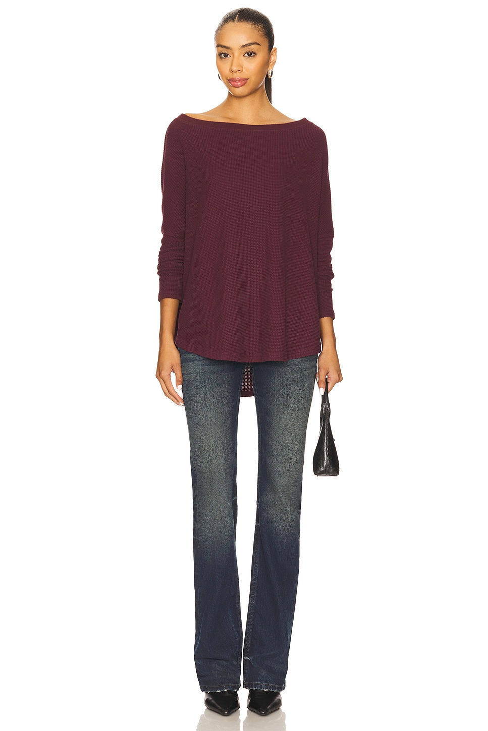 Free People x We The Free Latte Blues Thermal Solid In Chocolate