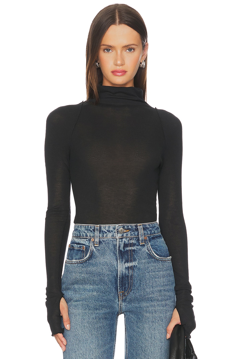 Free People Close To Home Layering Top in Black | REVOLVE