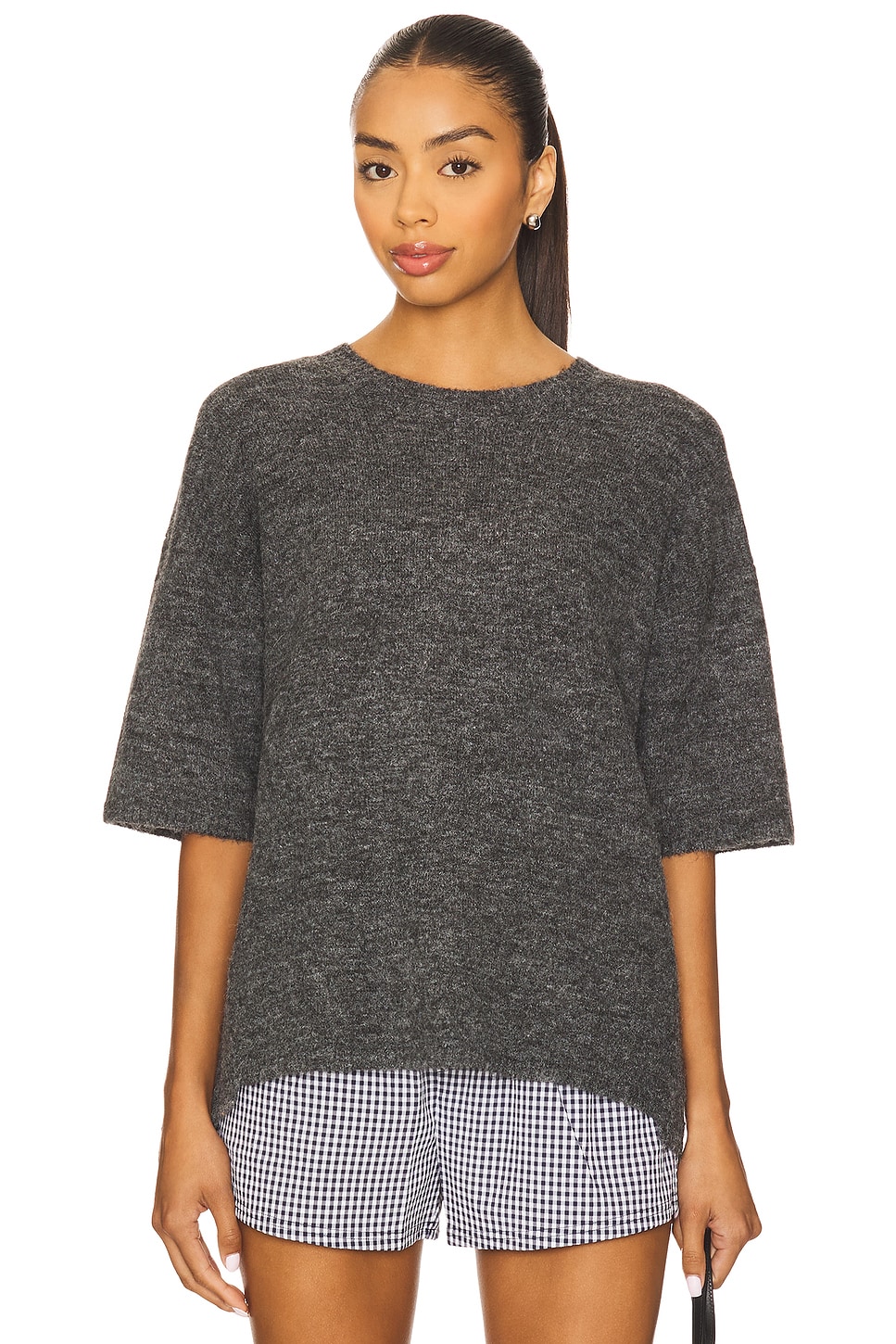 Free People Margot Sweater Tee in Charcoal Heather | REVOLVE