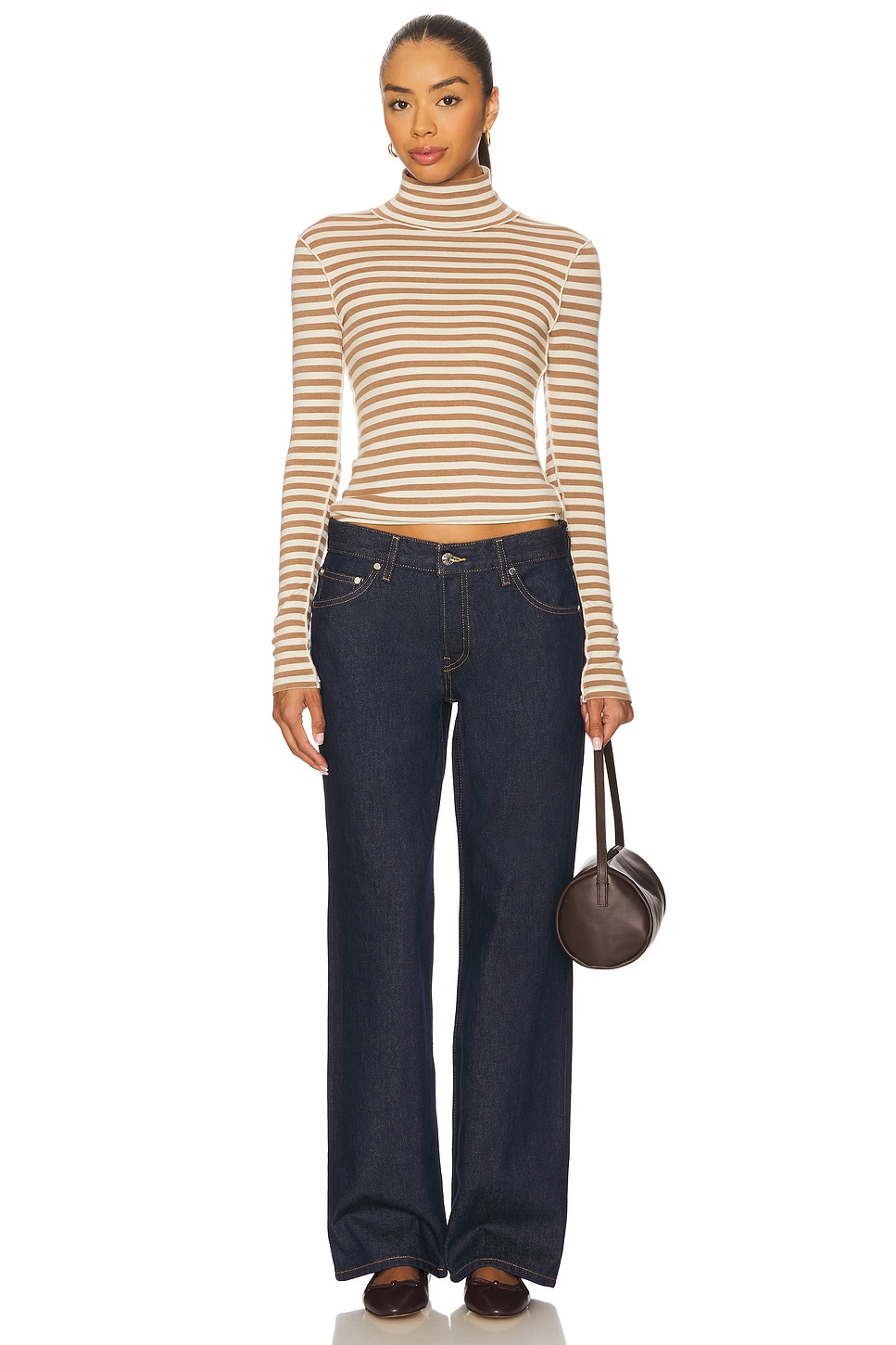 x We The Free Good Good Turtle Stripe Top In Otter & Tea