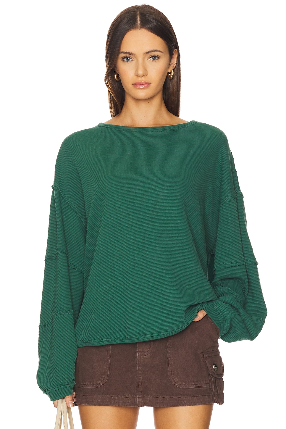 Free People x We The Free Total Eclipse Tee In Pine Forest in Pine