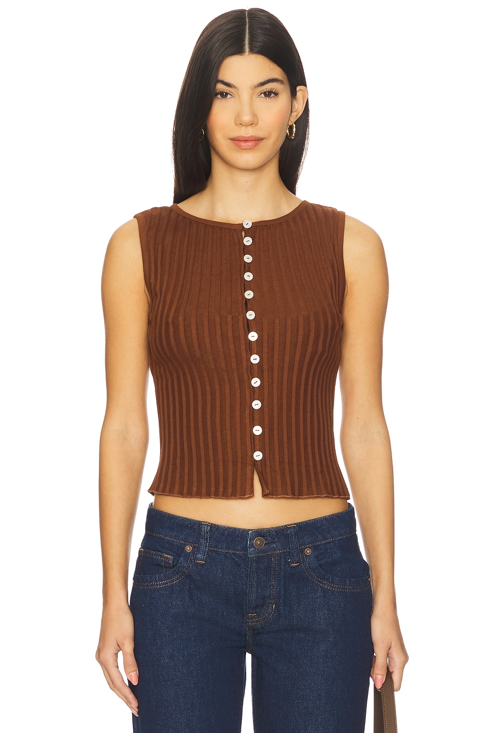 (取寄) フリーピープル レディース ティリー ベスト Free People women Tilly Vest Honey Bronze Free People Tilly Vest in Honey Bronze | REVOLVE