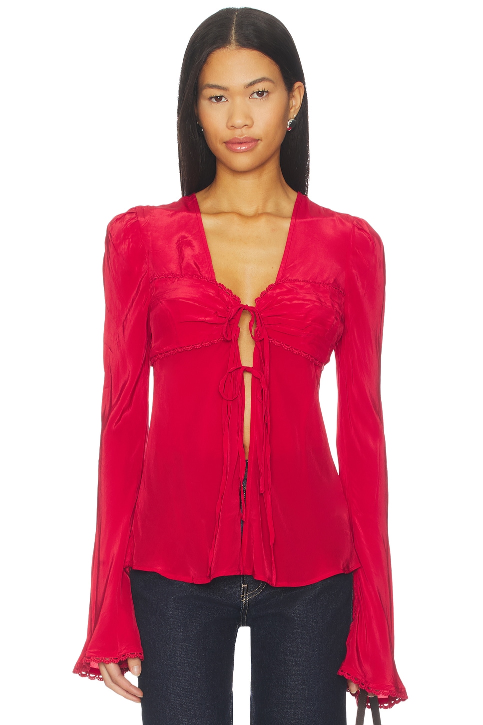 Free People Bali Ariel Top in Salsa | REVOLVE