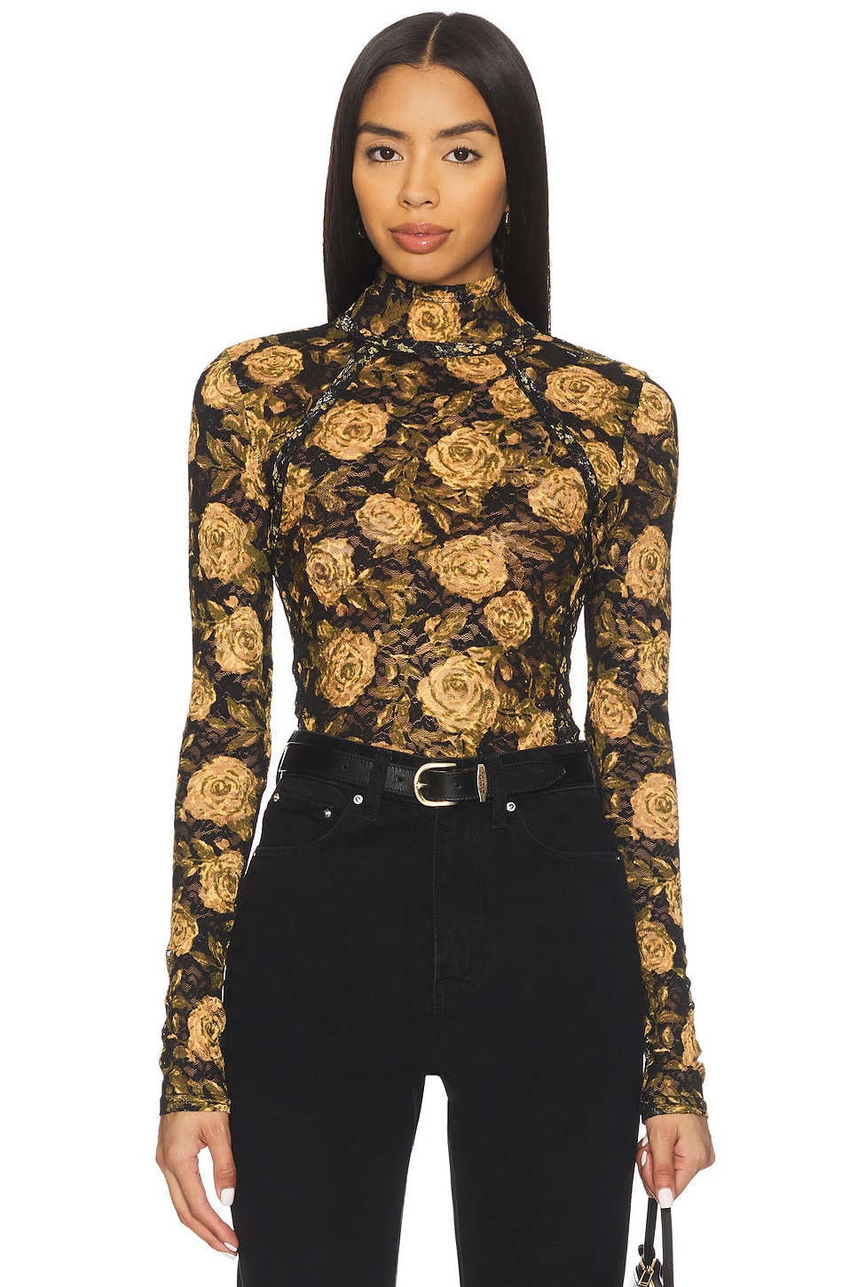 (取寄) フリーピープル レディース リリック ロング スリーブ Free People women Lyric Long Sleeve Black Combo Free People Lyric Long Sleeve in Black Combo | REVOLVE