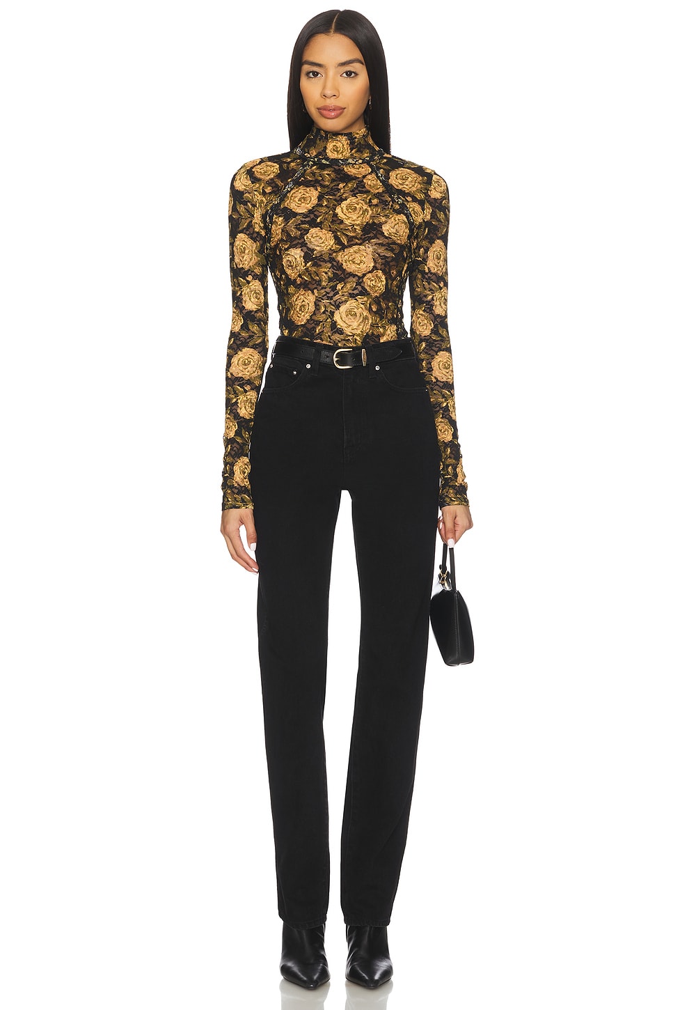 Free People Lyric Long Sleeve in Black Combo | REVOLVE