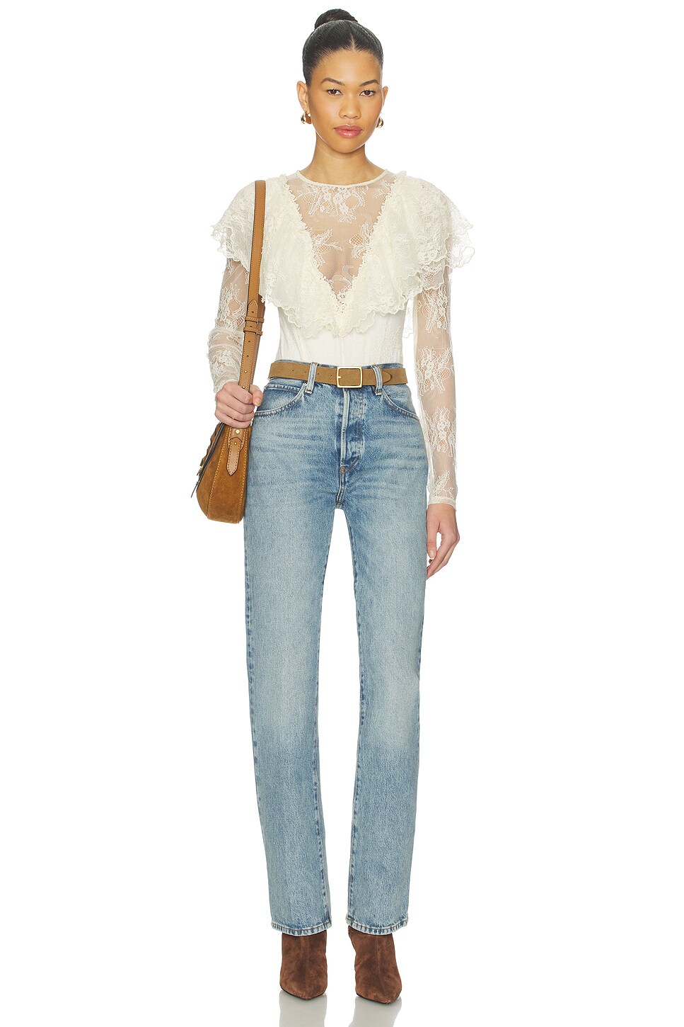 Free People x REVOLVE Sunday Candy Bodysuit in Ivory | REVOLVE