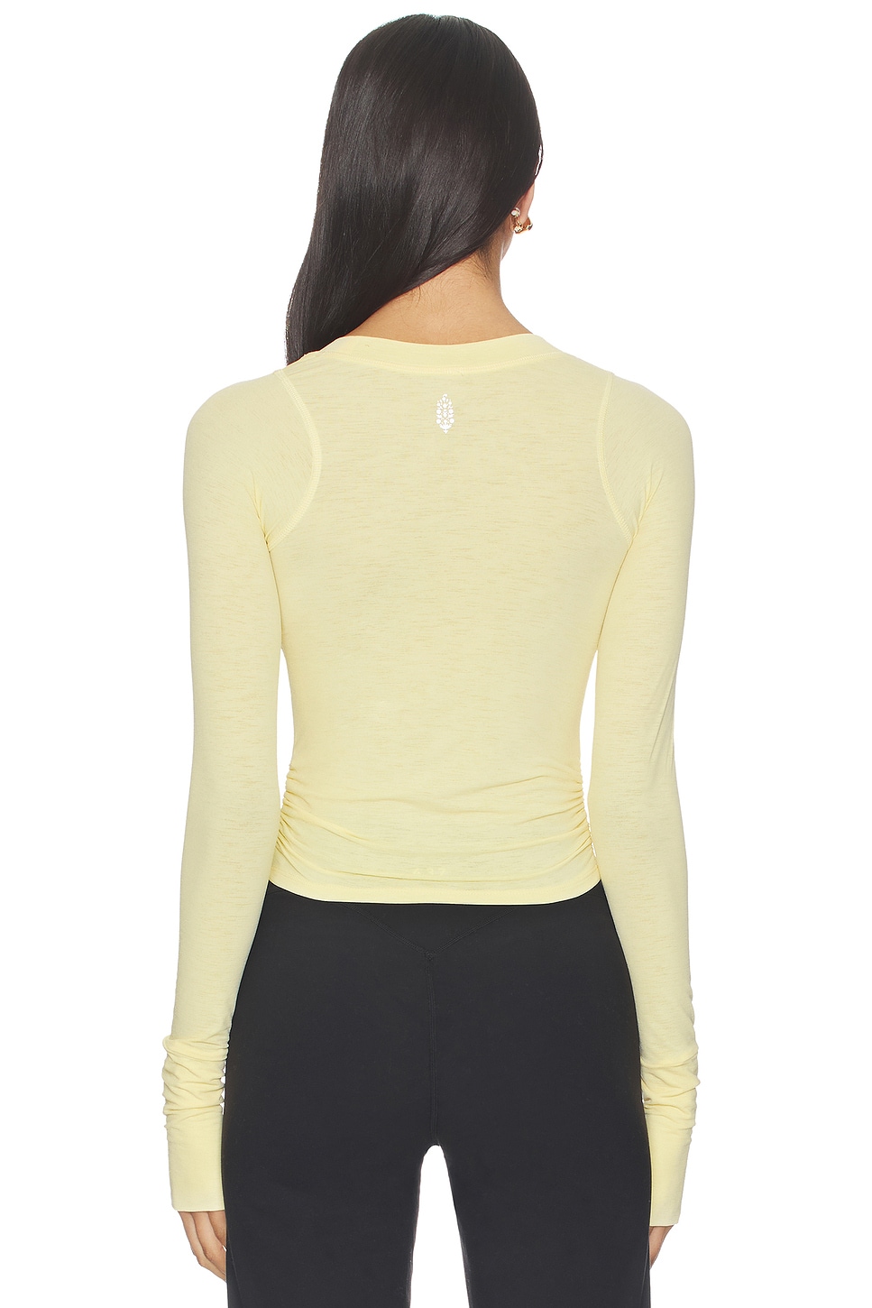Free People x FP Movement Tempo Ruched Long Sleeve Top in Sunlit | REVOLVE