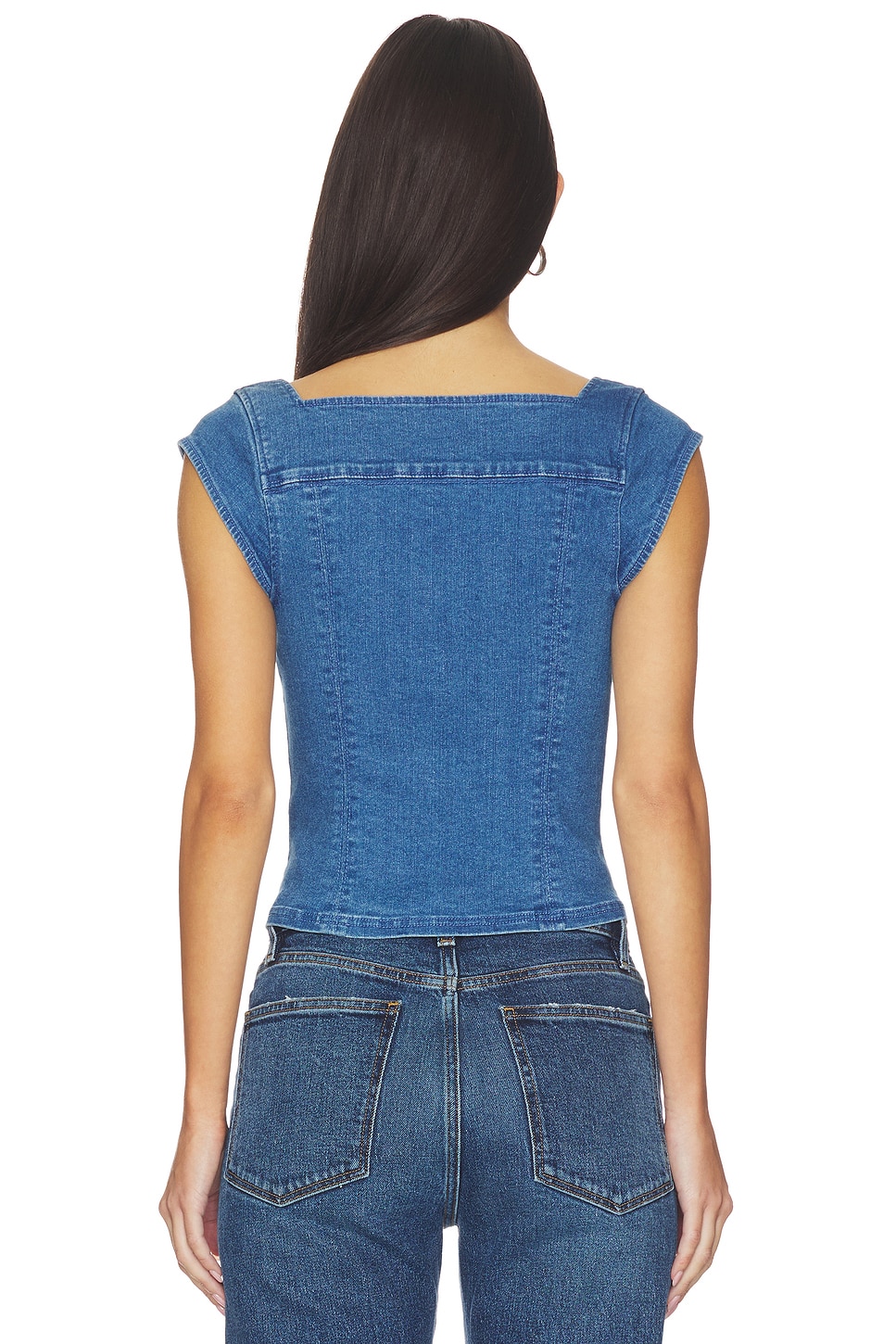 Free People Marilyn Denim Corset thumbnail