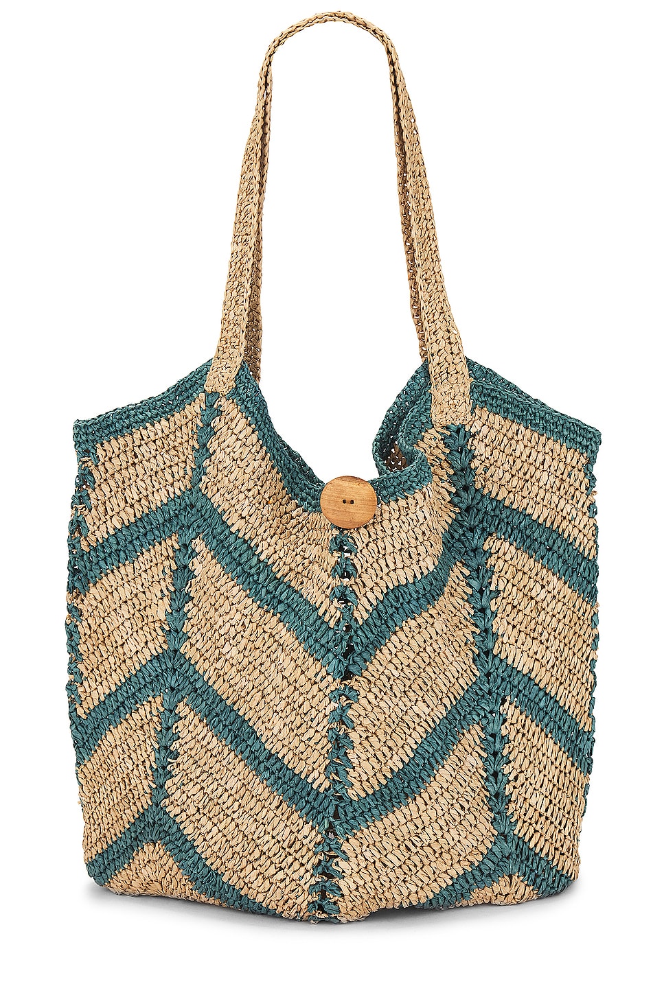 Free People Mykonos Straw Tote in Seascape Combo | REVOLVE