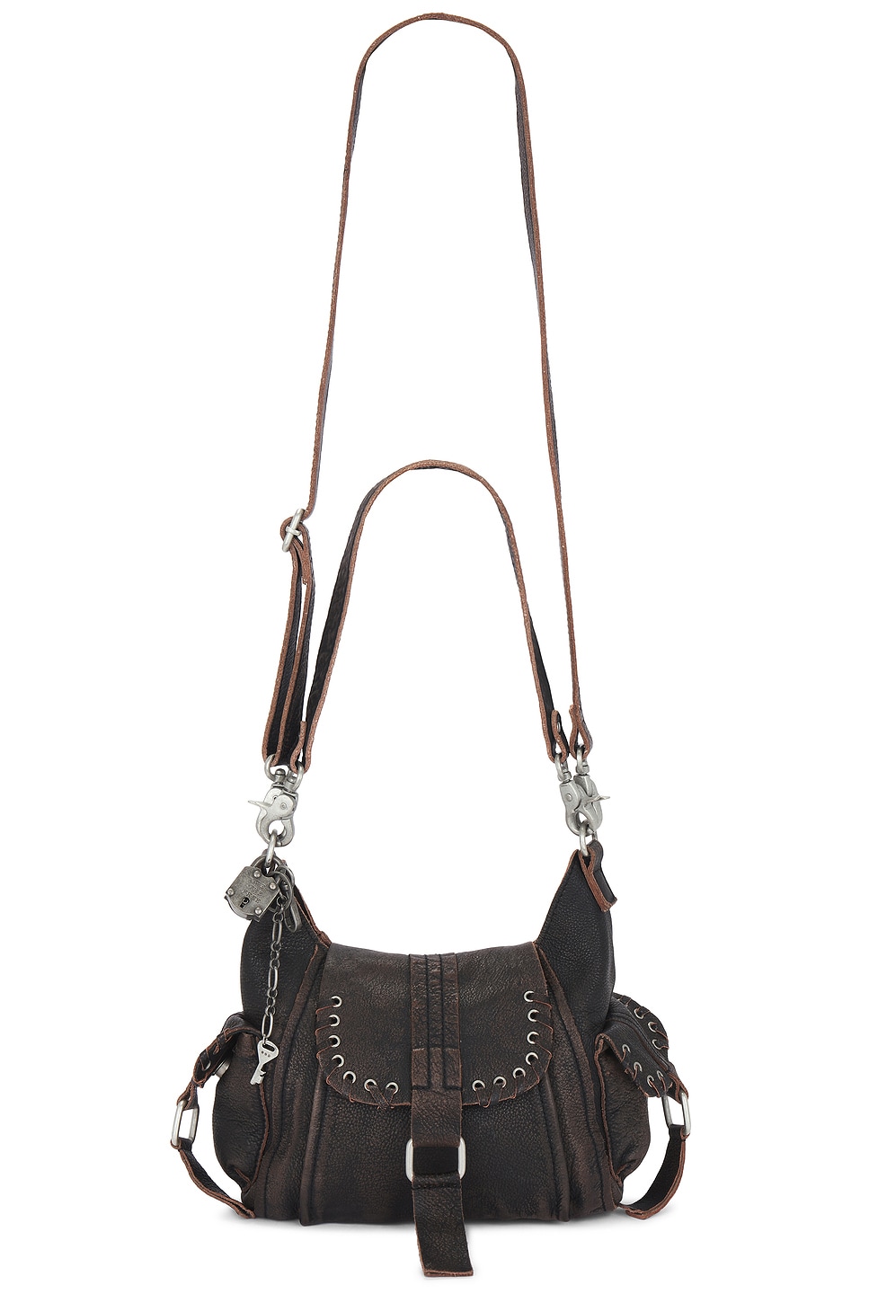 Free People x We The Free Baby Leigh Bag in Aged Graphite | REVOLVE