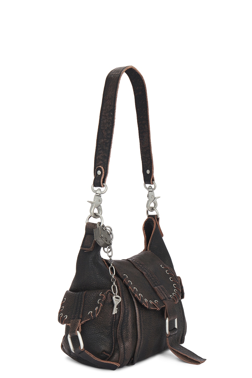 Free People x We The Free Baby Leigh Bag in Aged Graphite | REVOLVE