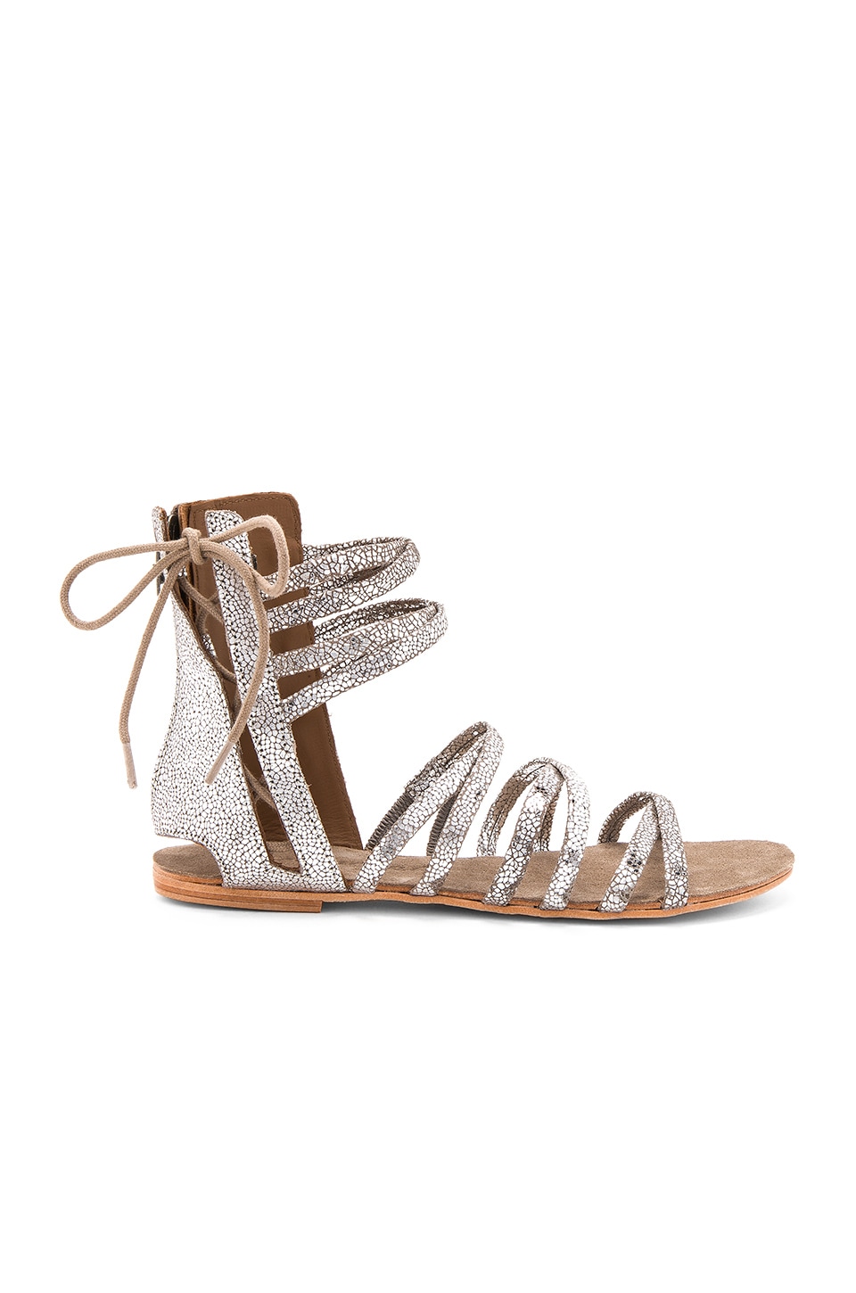 silver wrap sandals