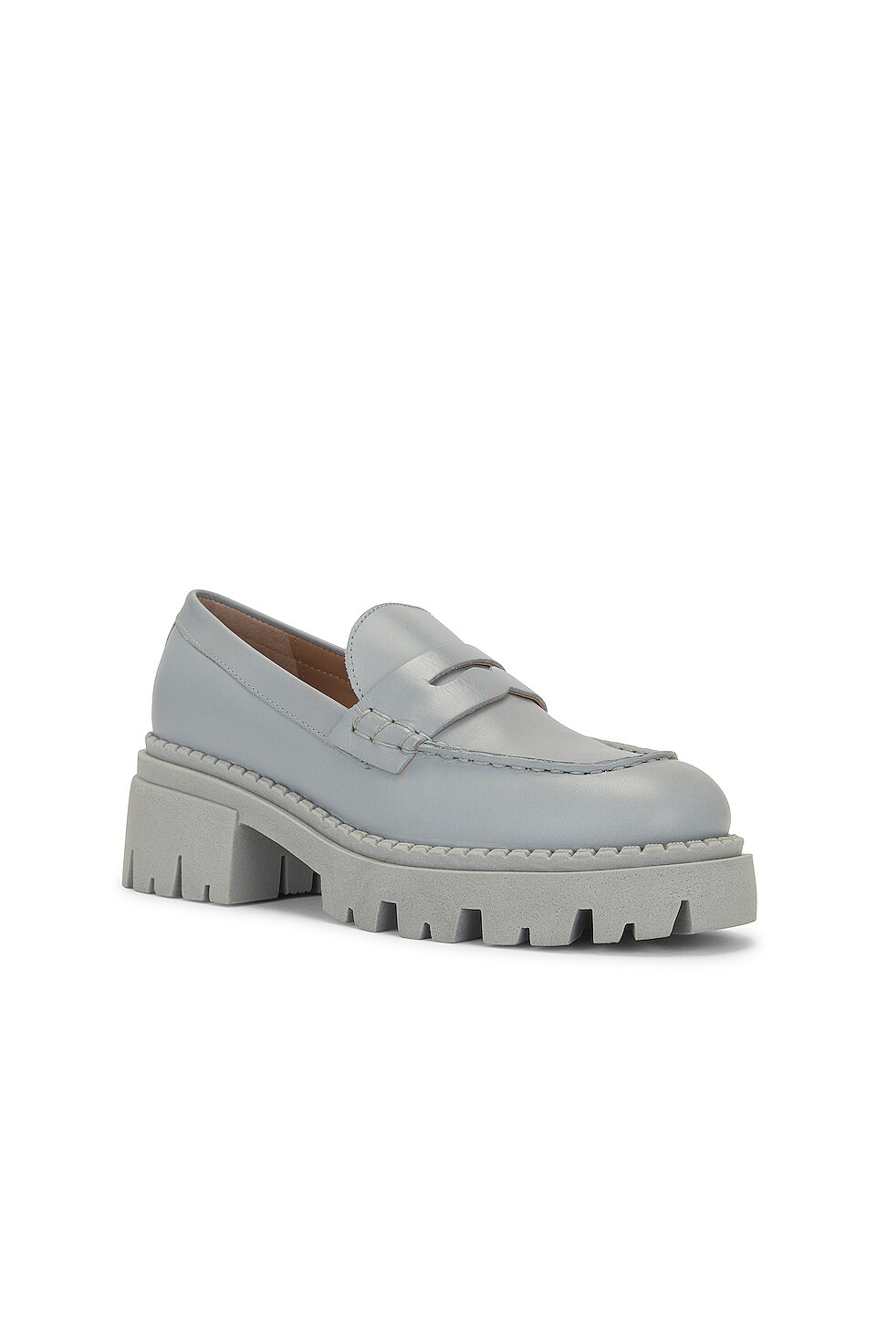 Free People Lyra Lug Sole Loafer in Dusty Blue
