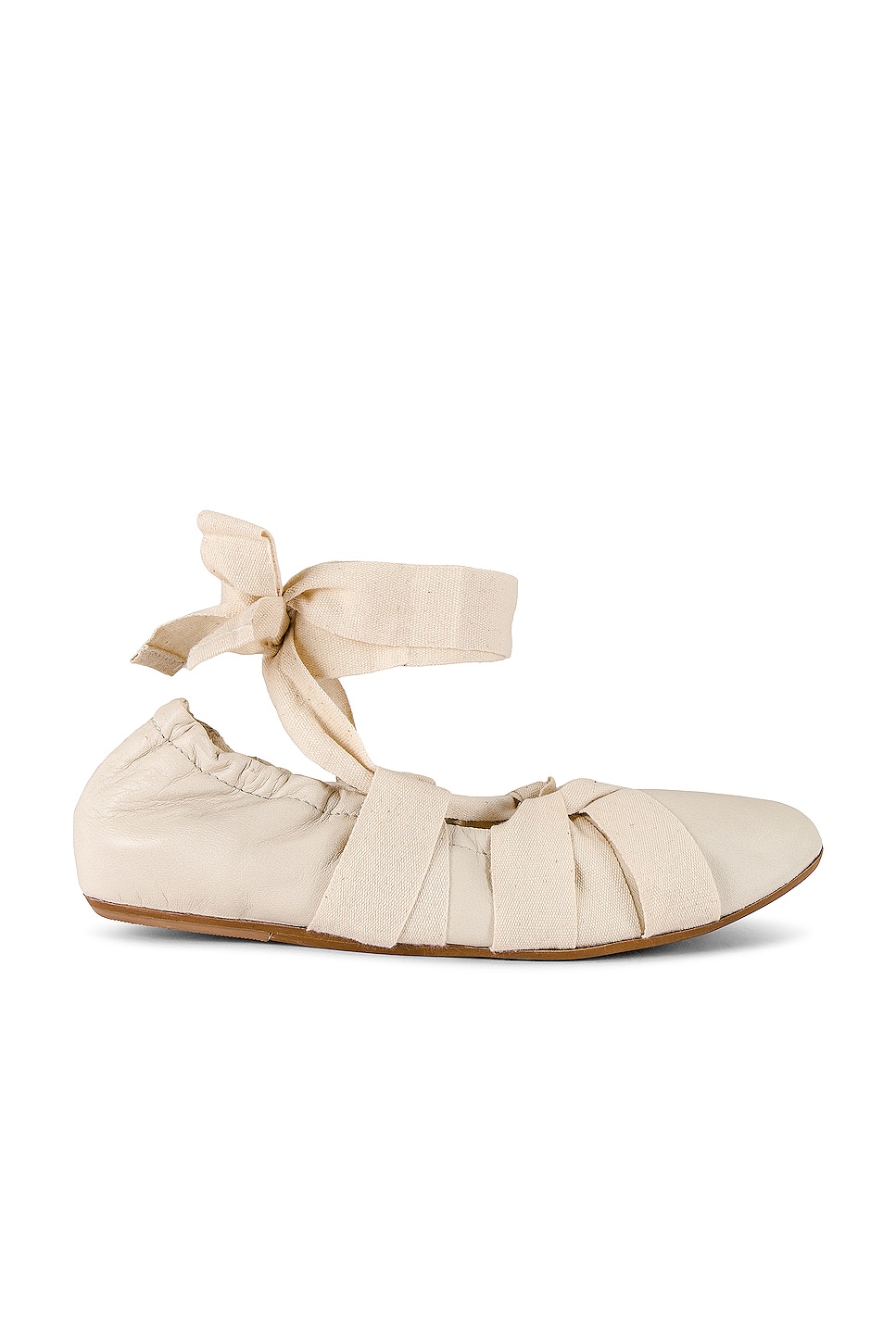 Free People Cece Wrap Ballet Flat in Antique White | REVOLVE