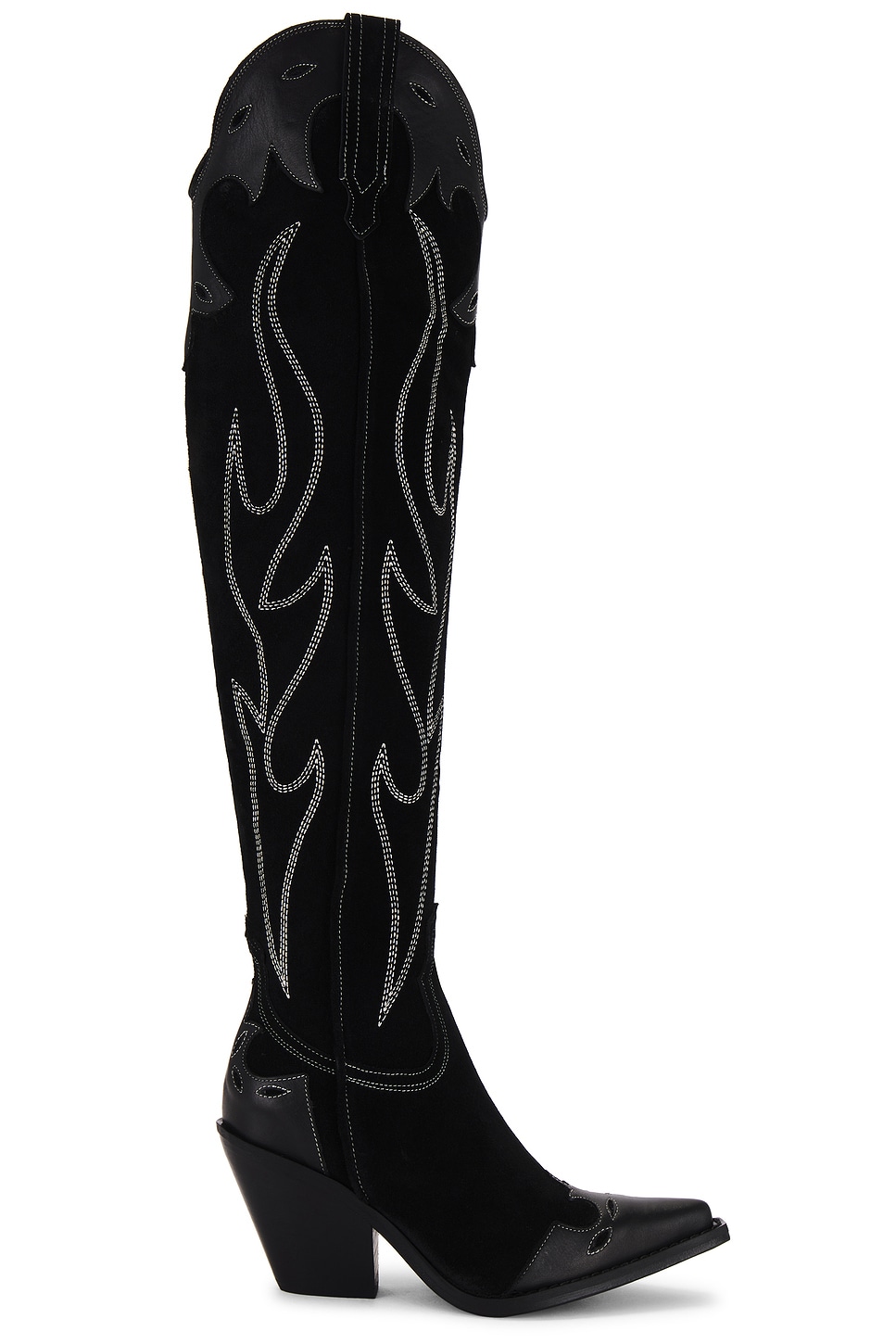 Free People Wild West Thigh High in Black Suede | REVOLVE