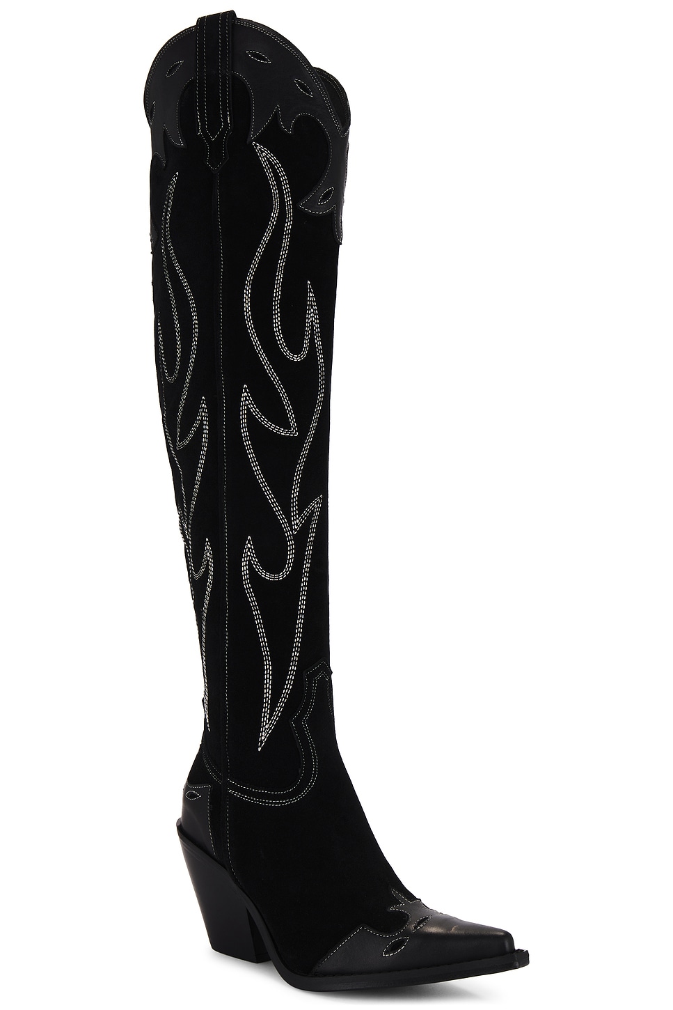 Free People Wild West Thigh High in Black Suede | REVOLVE