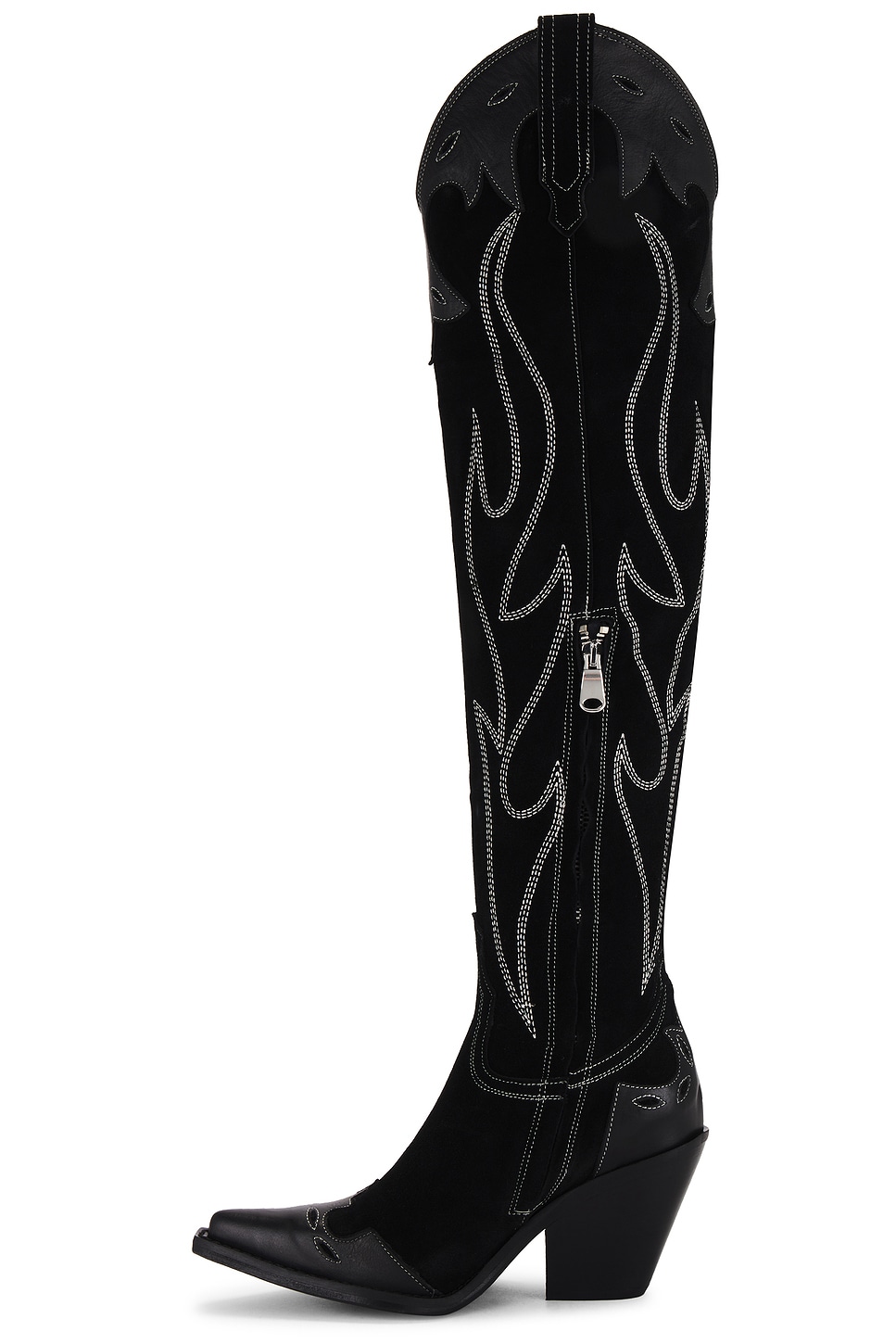 Free People Wild West Thigh High in Black Suede | REVOLVE