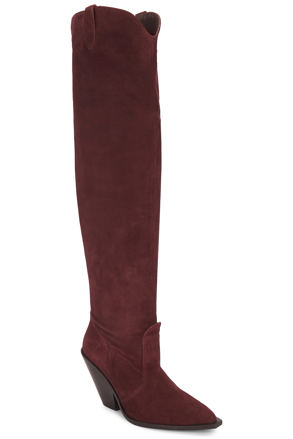 Free People Triple Crown Over The Knee Boot In Espresso Suede thumbnail