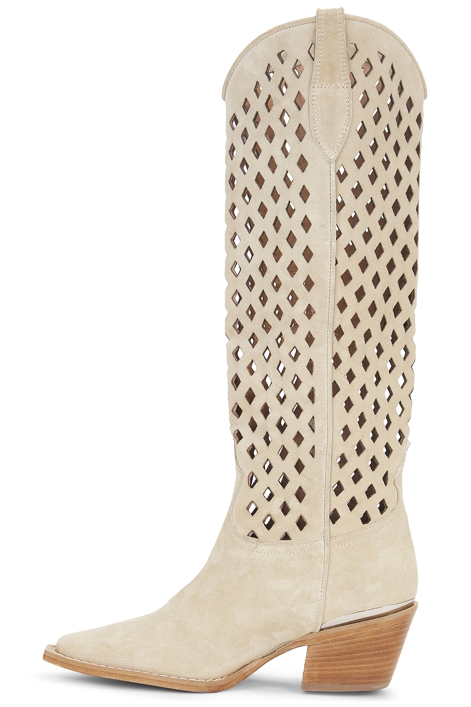 Free People Diamonds Are Forever Cowboy Boot in Sand Suede | REVOLVE