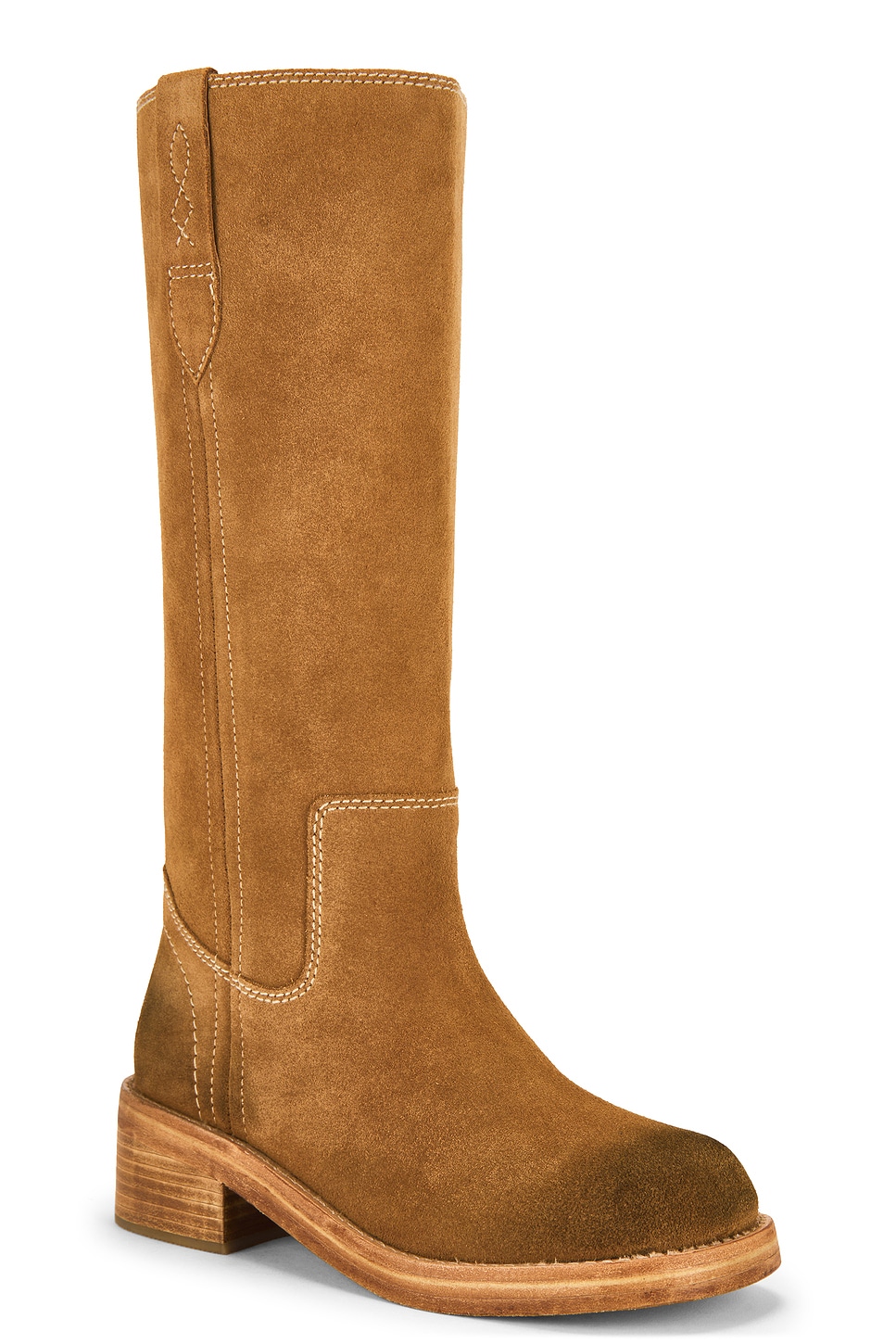 Free People Blaze Pull On Boot in Toffee Suede | REVOLVE