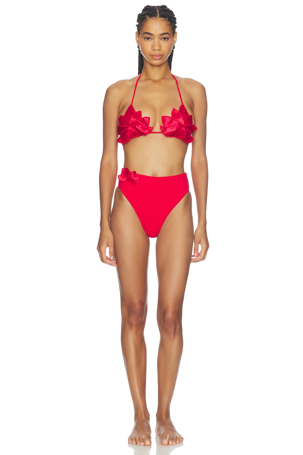 FARM Rio Placed Bikini Top in Poppy Flowers | REVOLVE