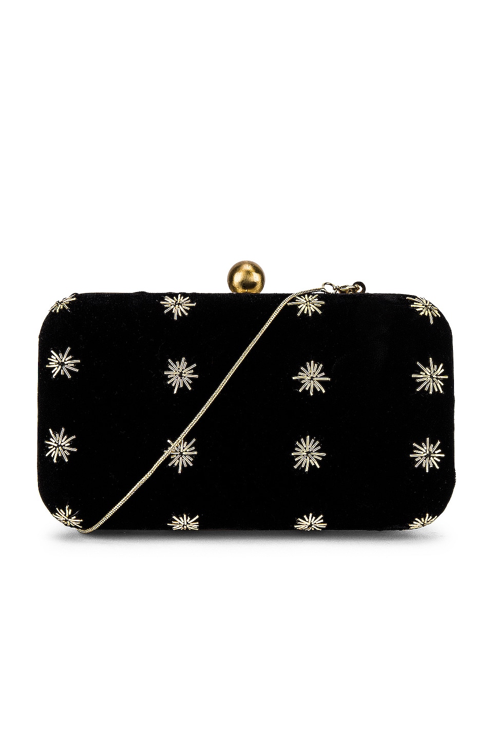 from-st-xavier-north-star-box-clutch-in-black-gold-revolve