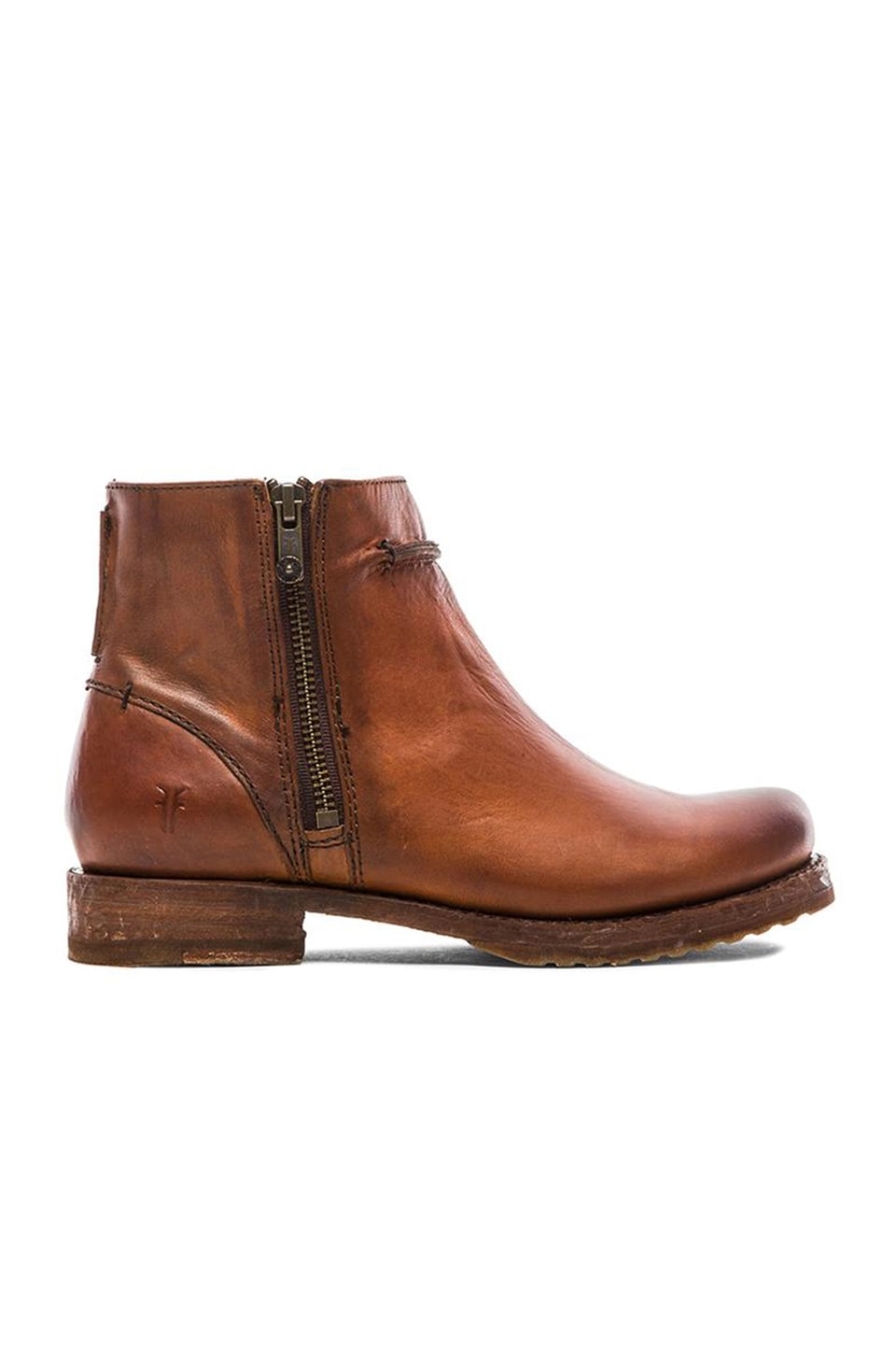 Frye Veronica Seam Short Boot in Cognac | REVOLVE