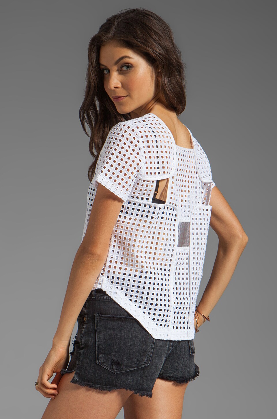 Funktional Chamber Cut Out Back Shirt in White