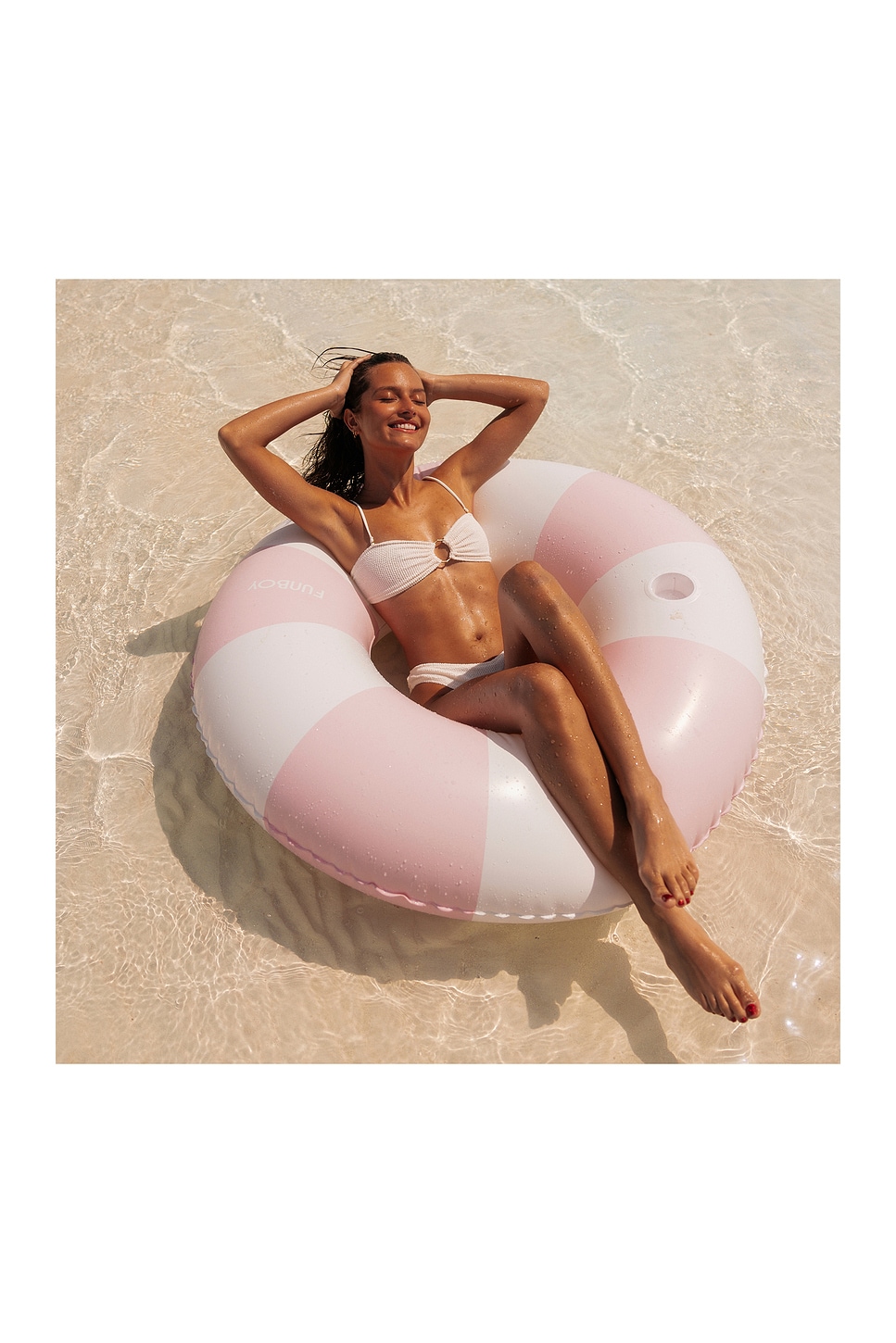 FUNBOY Pink Vintage Stripe Tube Float | REVOLVE