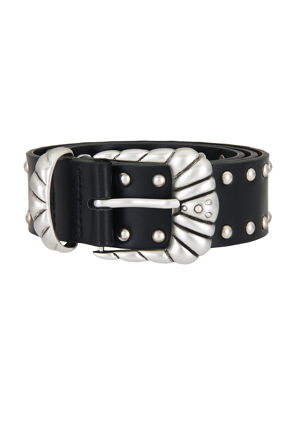 Good American Wide Studded Western Belt in Black | REVOLVE display picture 2