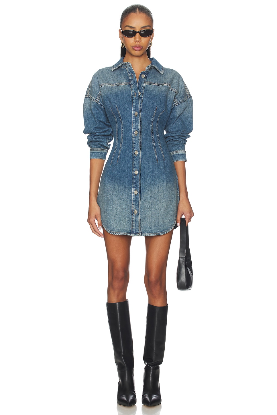 white christmas dresses Good American Fit for Success Denim Midi Dress main image 1