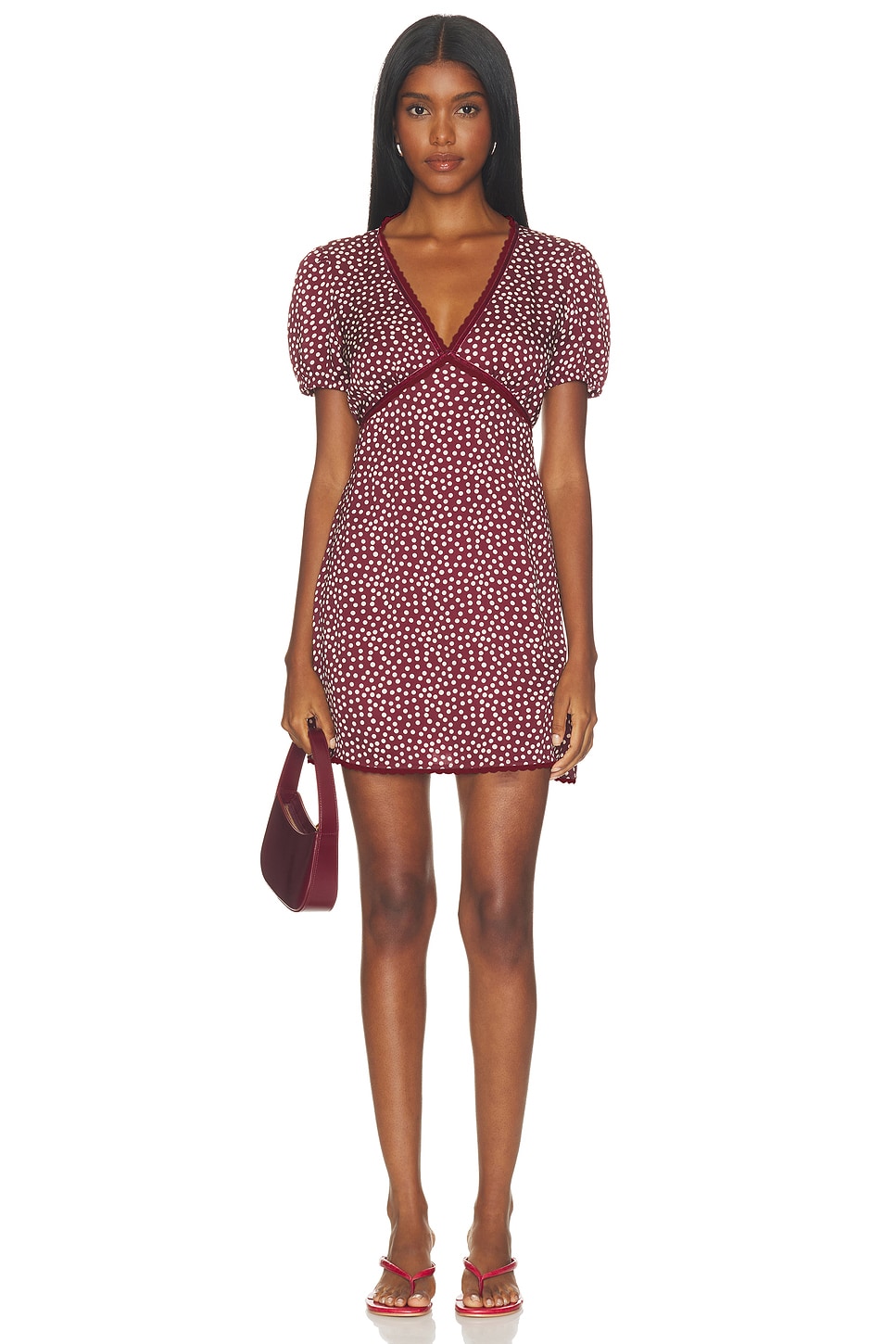 Good American The Woven V Neck Dress