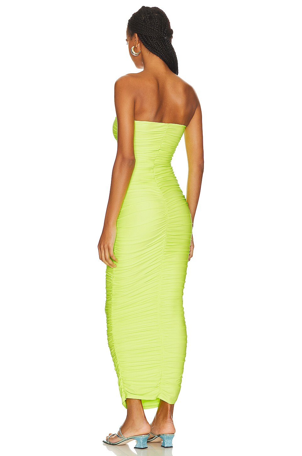 Good American Satin Ruched Tube Maxi Dress thumbnail