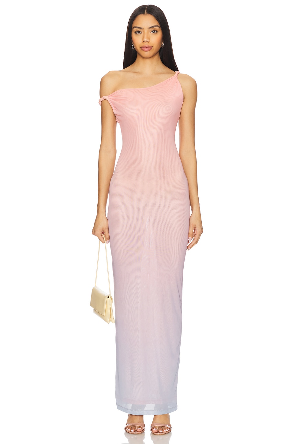 Mesh Twist Maxi Dress - Thumbnail 1