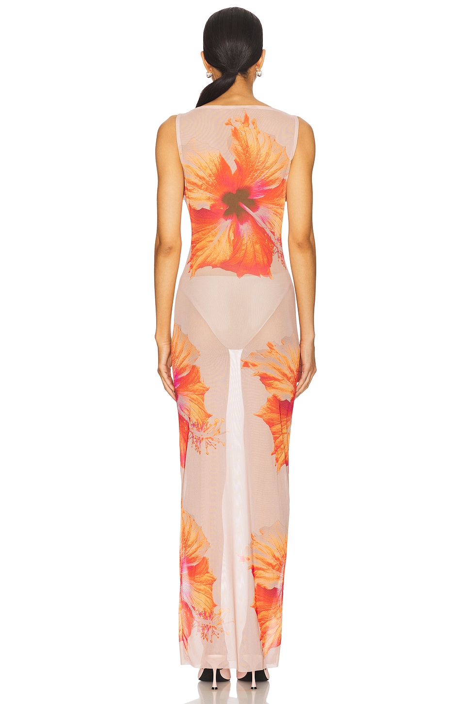 Gauze Mesh Maxi Dress