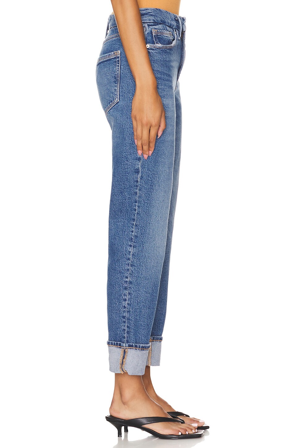 Good American The Weekend Cuffed Jeans
