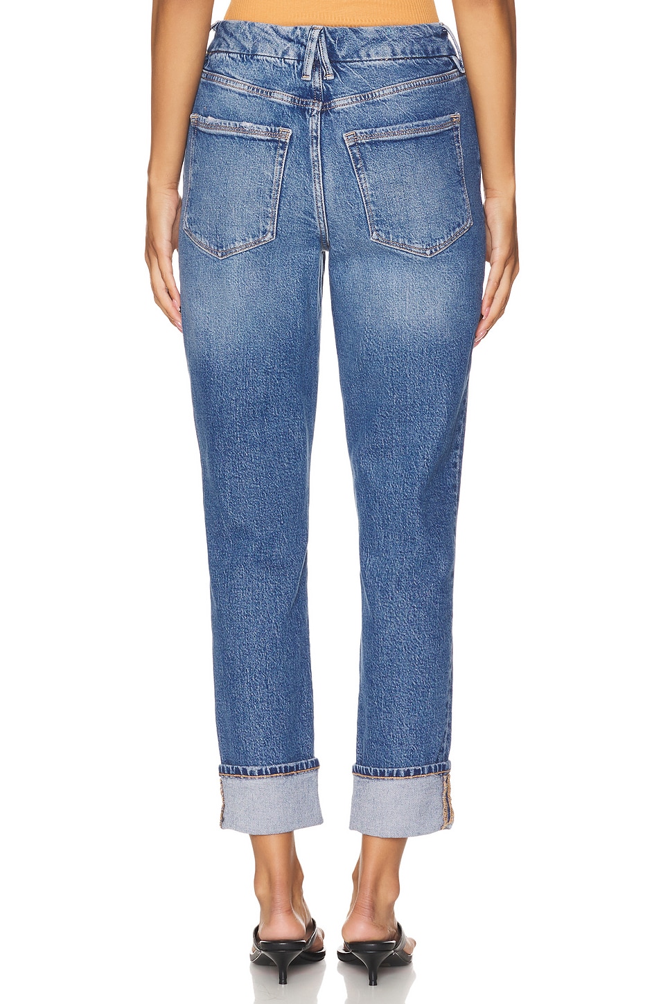 Good American The Weekend Cuffed Jeans