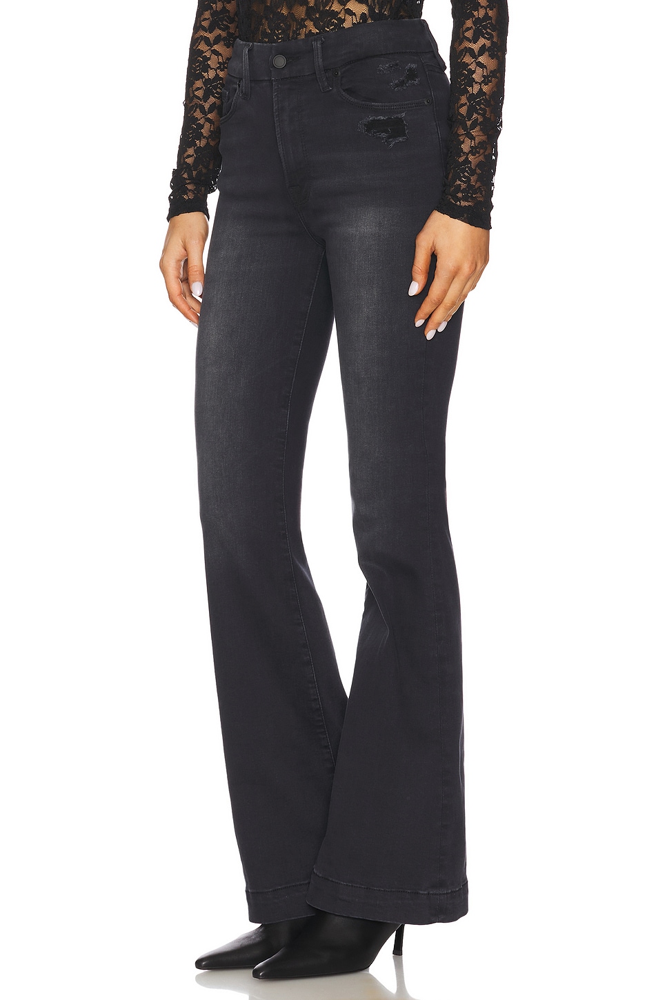Always Fits Good Legs Flare Trouser Jeans - Thumbnail 5