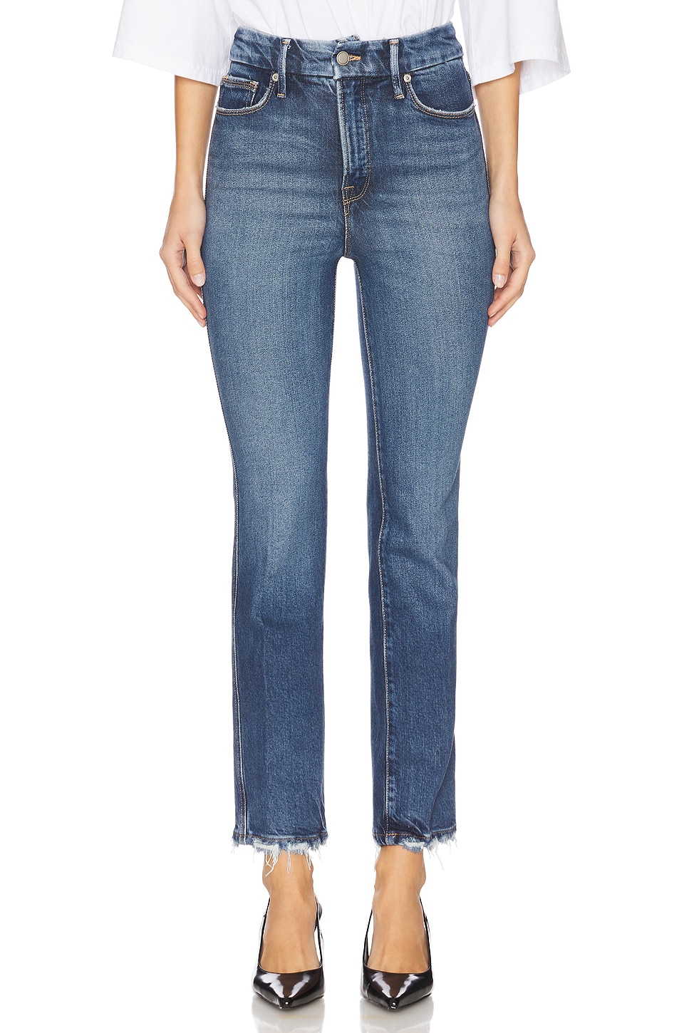 Good American Good Curve Straight Jeans in Indigo737 REVOLVE