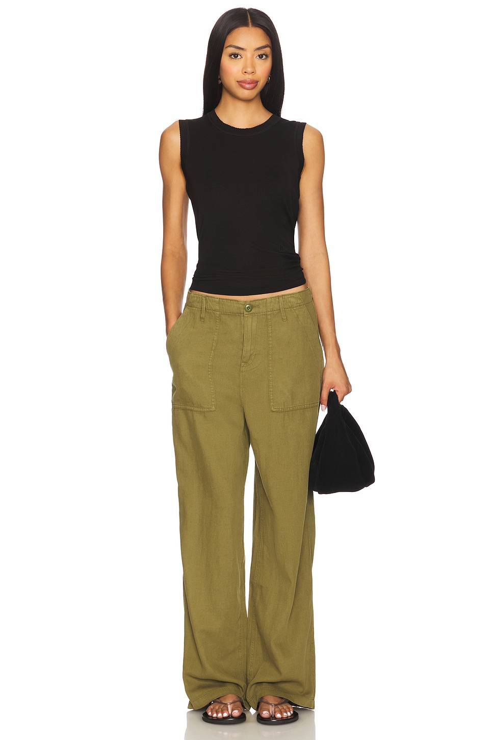 Good American Lite Linen Jeans