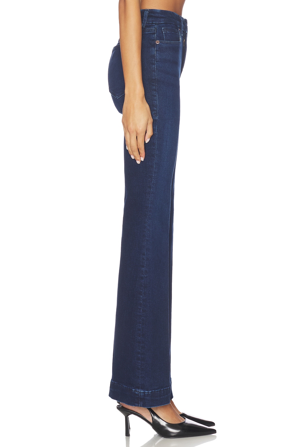 Good American Good Legs Compression Flare Jeans in Indigo1150 | REVOLVE