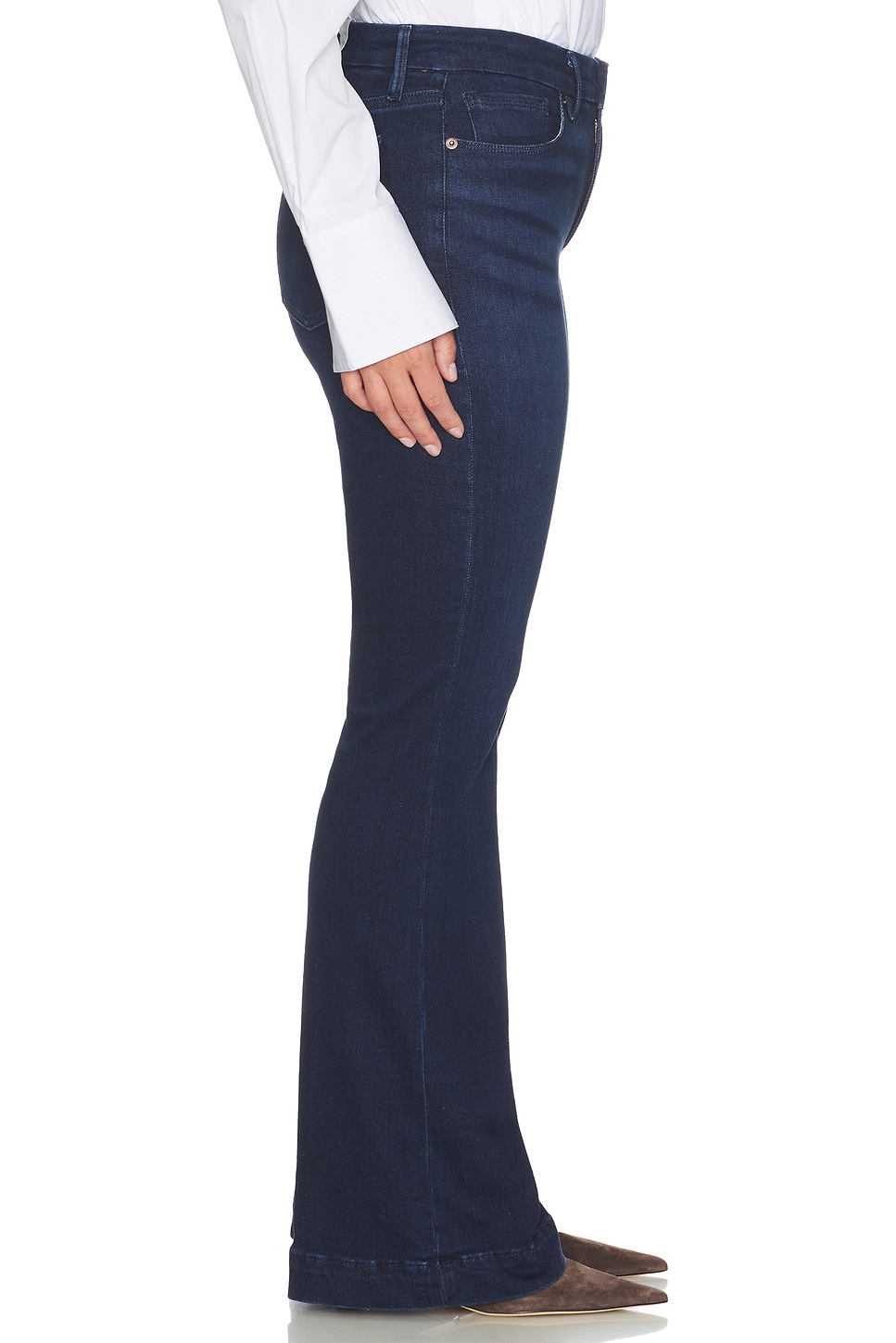 Good American Good Legs Compression Flare Jeans in Indigo1150 | REVOLVE