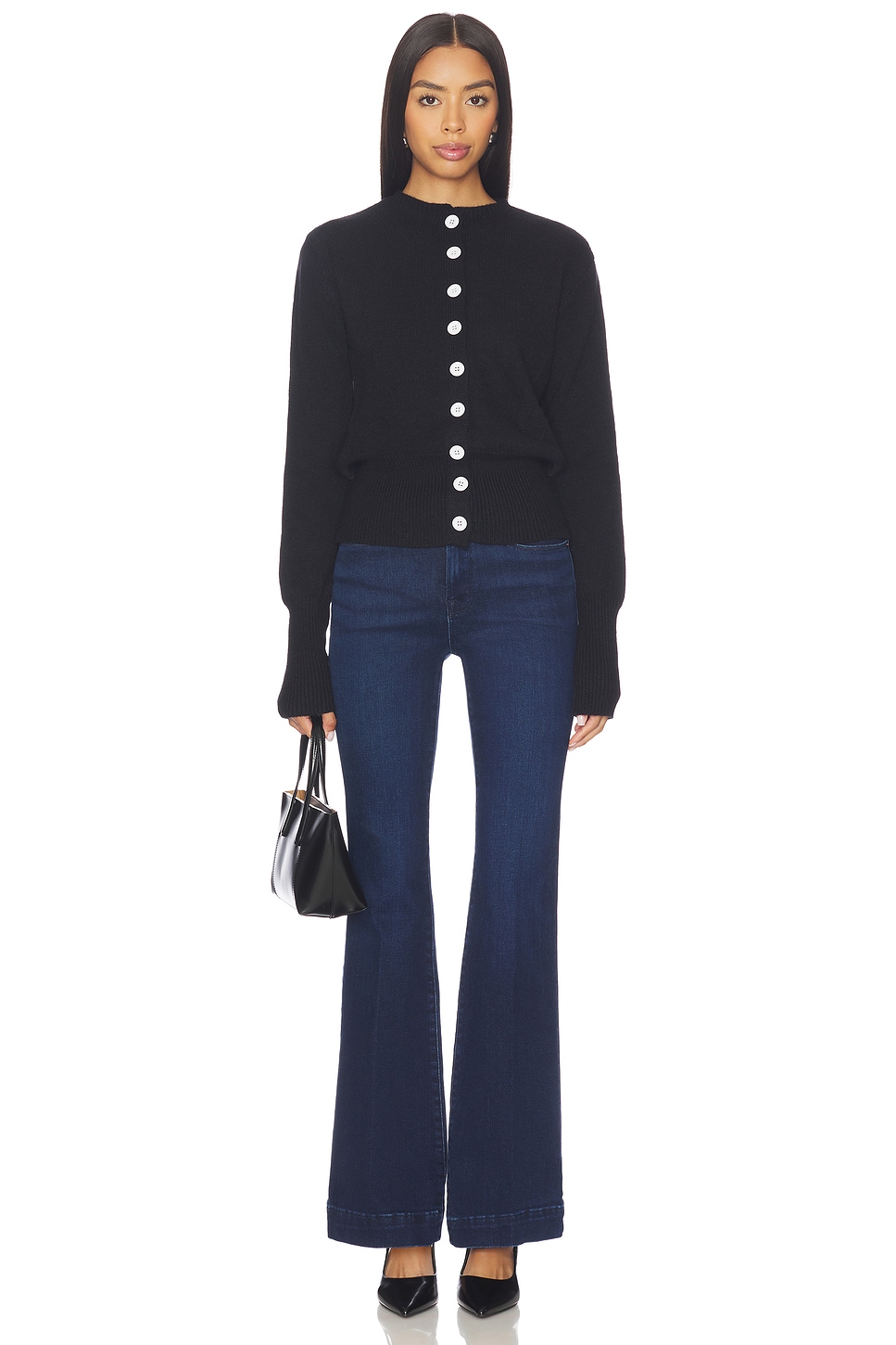 Good American Good Legs Compression Flare Jeans in Indigo1150 | REVOLVE