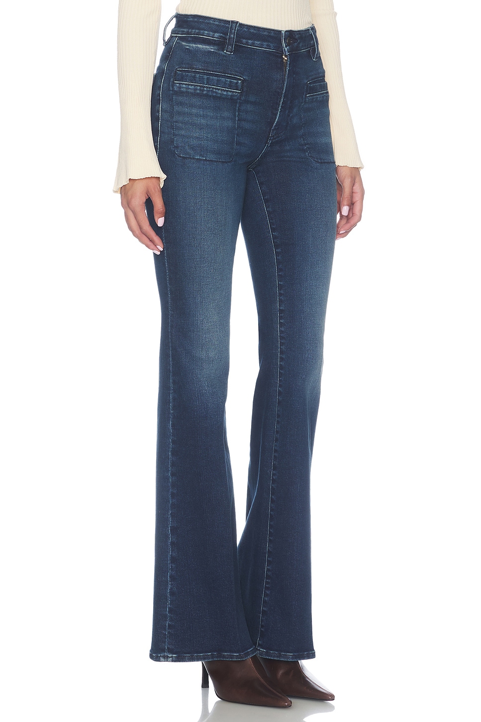 Good American Petite Soft Tech Good Flare Jeans