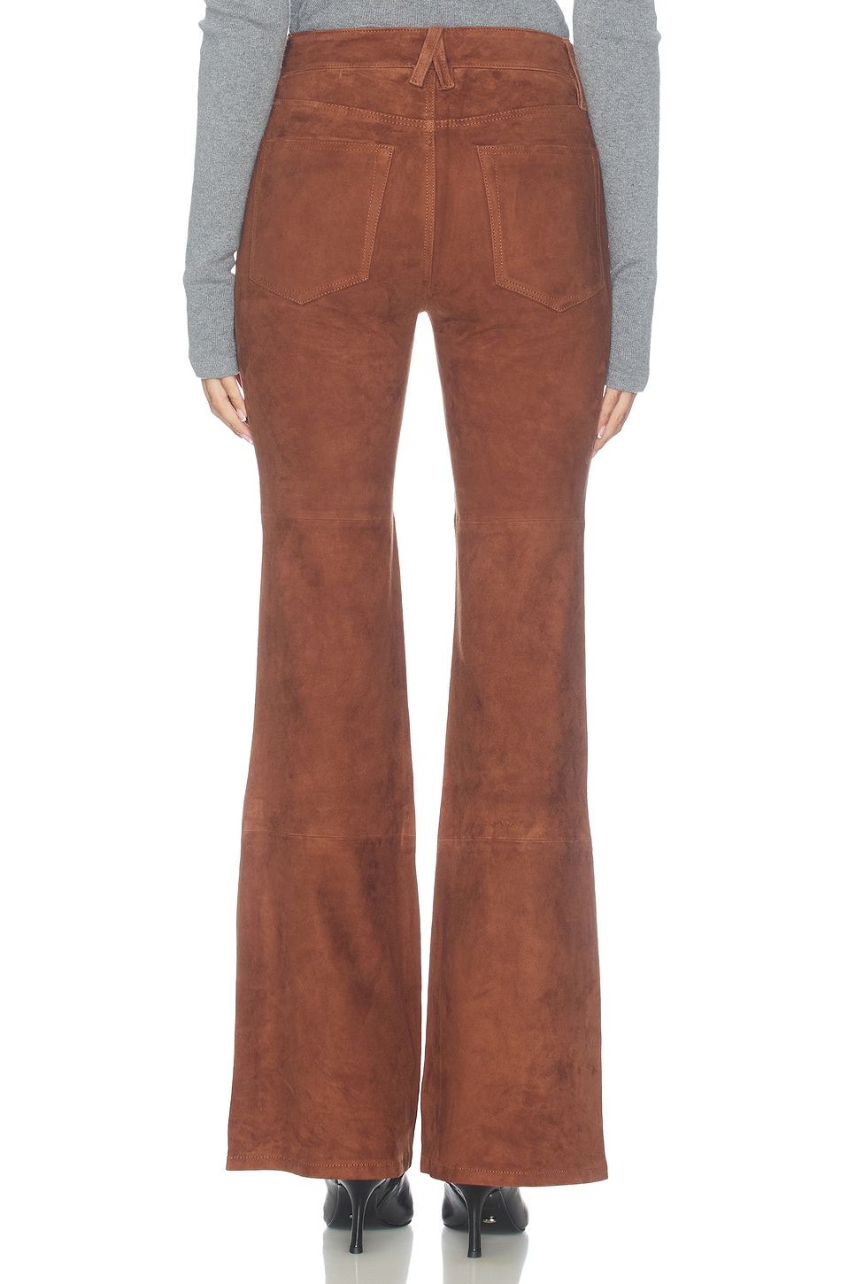 Good American Suede Good Legs Flare Jeans
