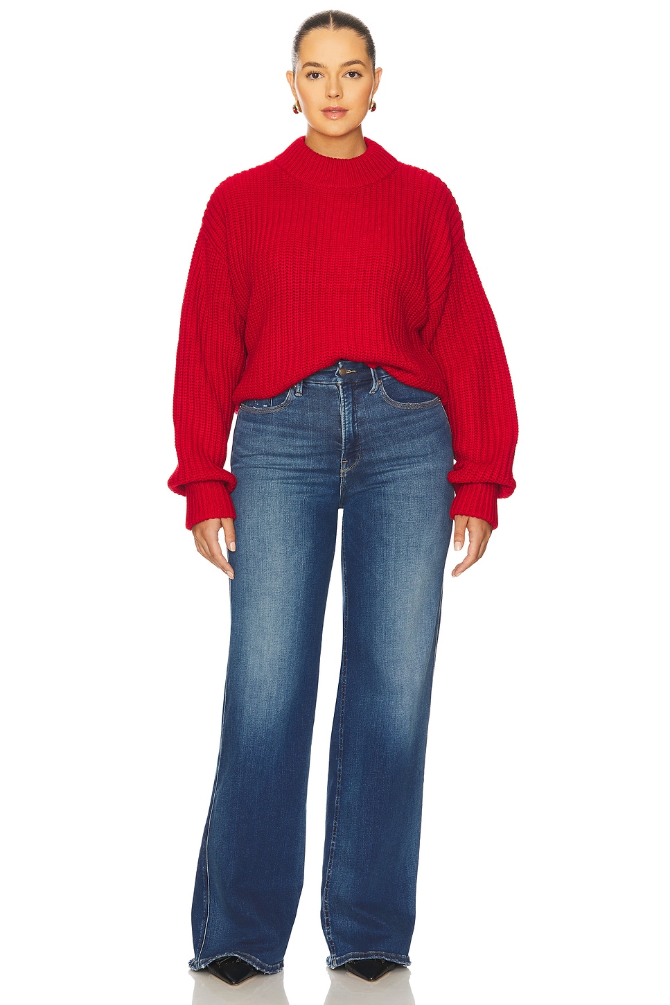 Chunky Knit Mock Neck Sweater