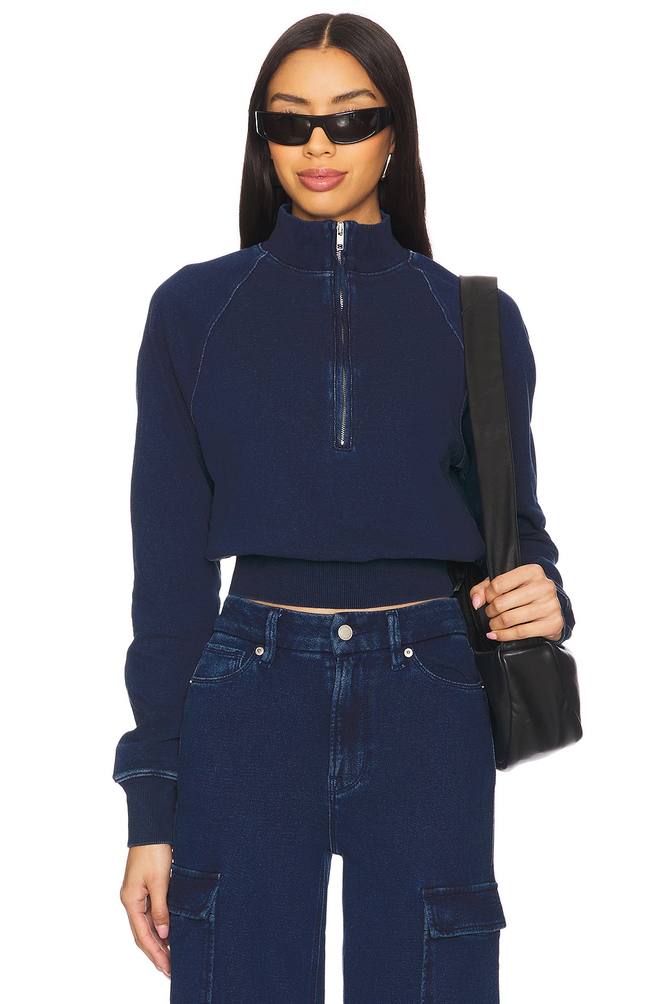 Jeanius Mock Zip Pullover