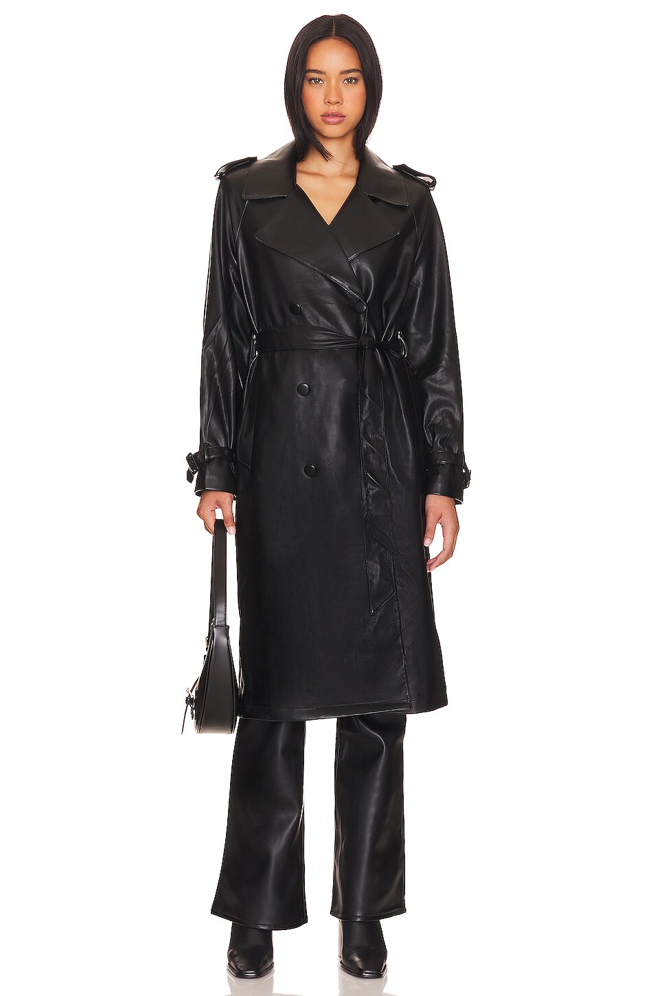 Good Trenches Good American Trench Coat in Black001 | REVOLVE