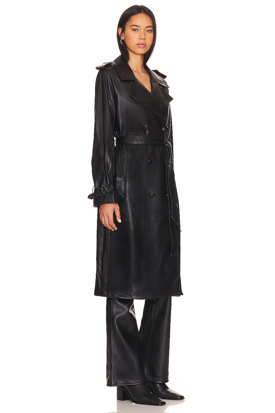 Good Trenches Good American Trench Coat in Black001 | REVOLVE
