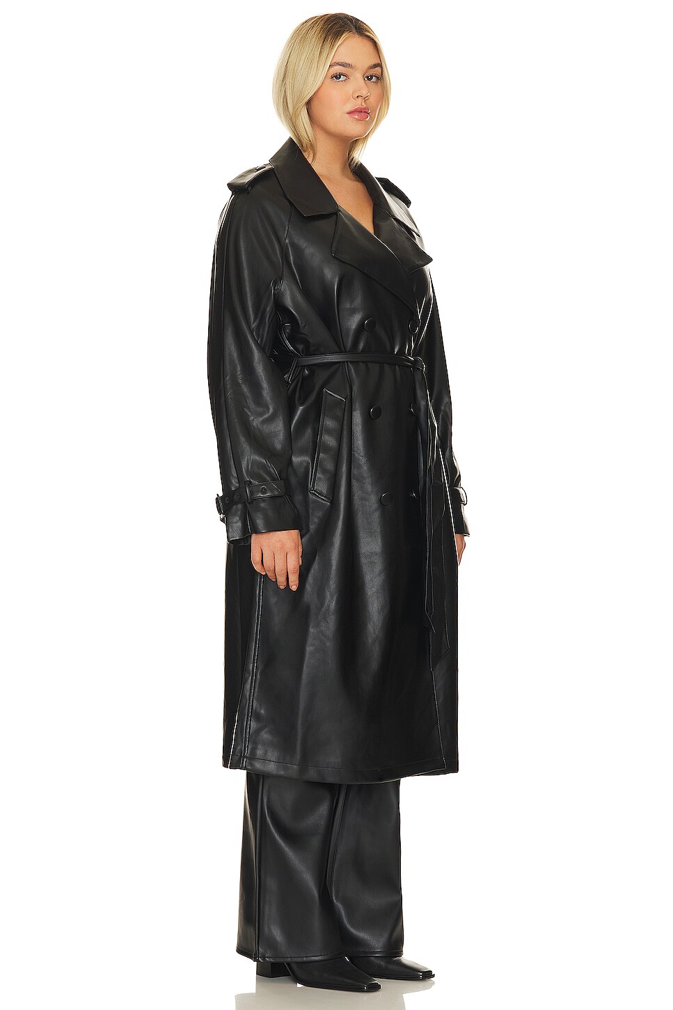 Good Trenches Good American Trench Coat in Black001 | REVOLVE